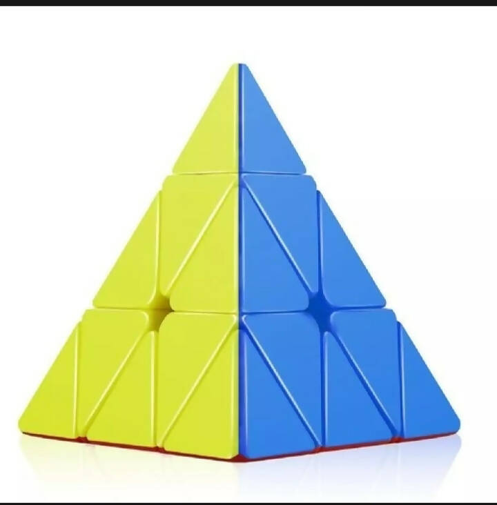 Pyraminx Pyramid Triangle High Speed Stickerless Rubik Cube-Multi Color