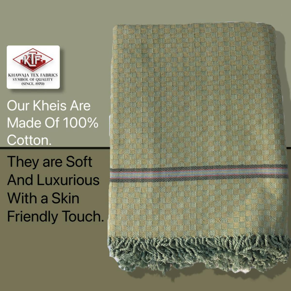 Pure Cotton khais Blanket Throw Khawaja tex fabrics 100% cotton Belgian block Quality stuff kheis - ValueBox