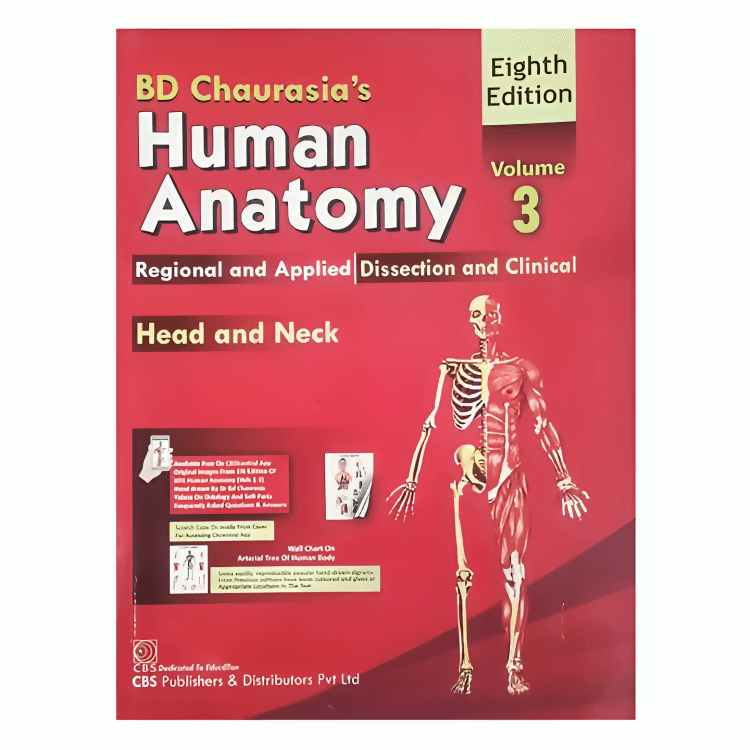 Human Anatomy Head and Neck by Bd Chaurasia Vol 3 Orignal Matt Paper (8th Edition) - ValueBox
